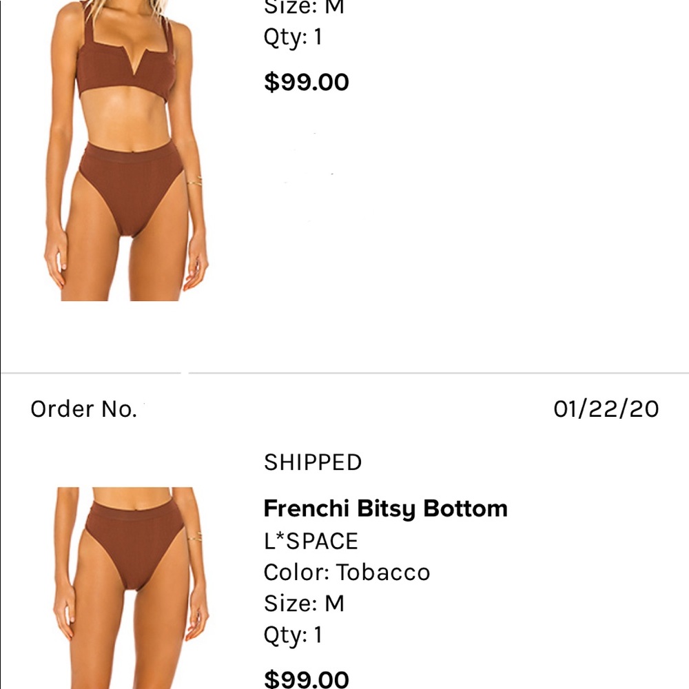 L Space by Monica Wise swimsuit (top and bottoms)